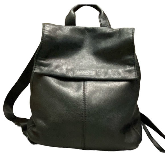 Black & Silver Leather Liberty Backpack Purse - Picture 2 of 15